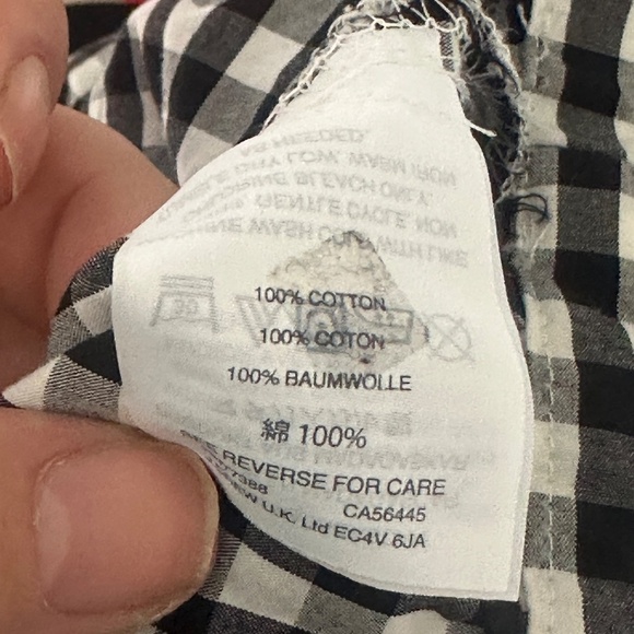 Madewell Short-Sleeve Wrap Top in Gingham Check Size S Small - Picture 7 of 8